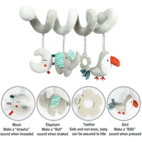 Baby Spiral Activity Toy – Hanging Plush Toy for Crib & Car Seat