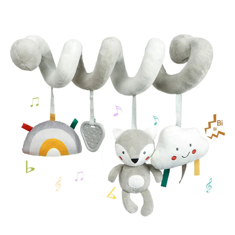 Baby Spiral Activity Toy – Hanging Plush Toy for Crib & Car Seat
