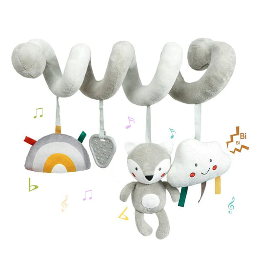 Baby Spiral Activity Toy – Hanging Plush Toy for Crib & Car Seat