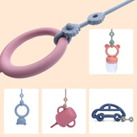 Silicone Baby Pacifier Clip – Adjustable Safety Strap for Stroller & Highchair