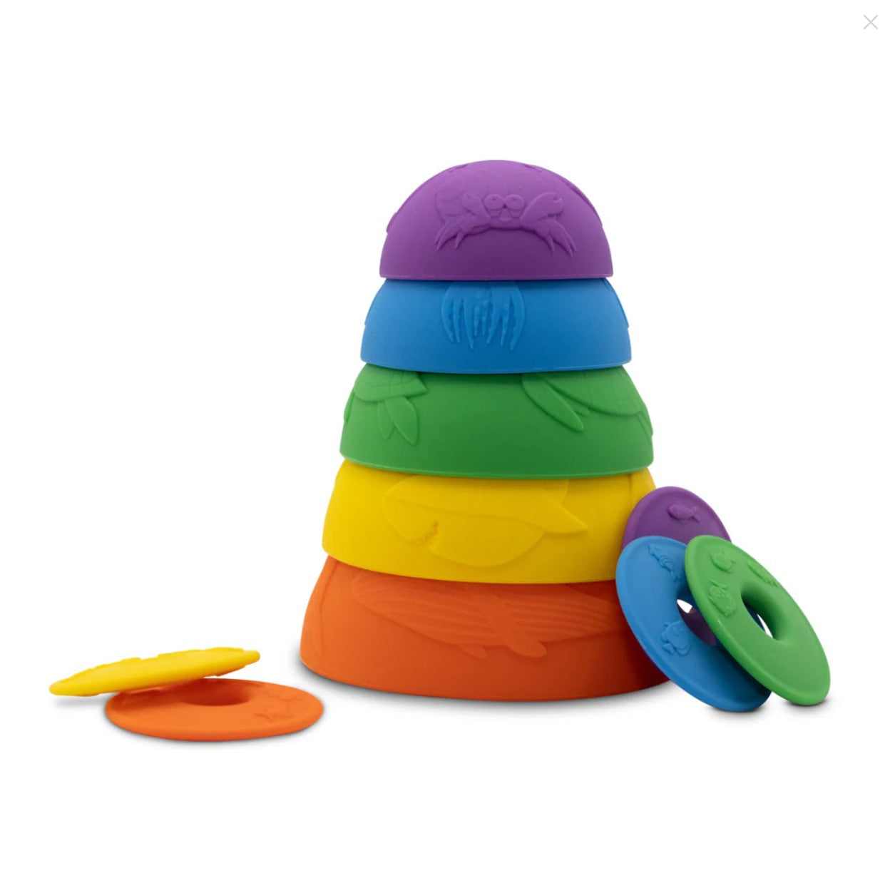 Jellystone - Ocean Stacking Cups in Rainbow