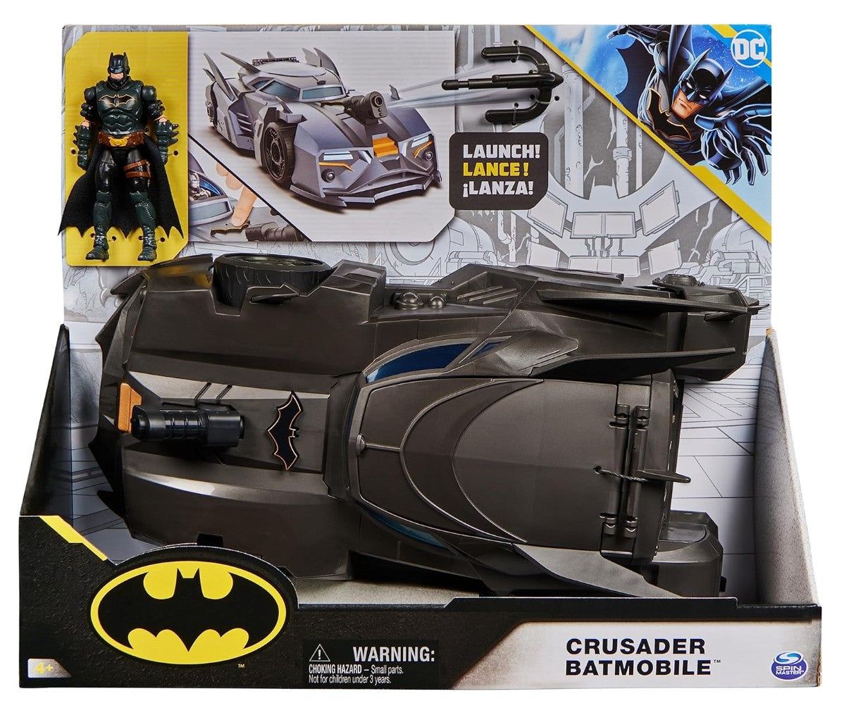 DC Comics -  Crusader Batmobile Playset with 4-inch Batman Figure