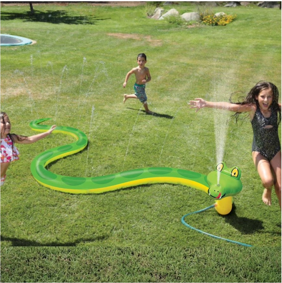 Giant Inflatable Snake Sprinkler – 21 ft Outdoor Water Spray Toy for Kids & Family Fun