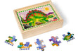 Melissa & Doug Dinosaurs 4-in-1 Wooden Jigsaw Puzzle Set – 48 Pieces with Storage Box