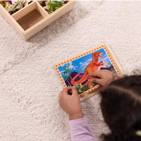 Melissa & Doug Dinosaurs 4-in-1 Wooden Jigsaw Puzzle Set – 48 Pieces with Storage Box