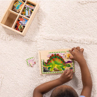 Melissa & Doug Dinosaurs 4-in-1 Wooden Jigsaw Puzzle Set – 48 Pieces with Storage Box