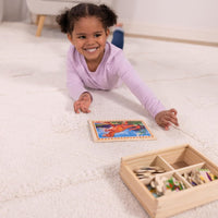 Melissa & Doug Dinosaurs 4-in-1 Wooden Jigsaw Puzzle Set – 48 Pieces with Storage Box