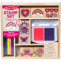 Melissa & Doug Wooden Stamp Set – Friendship Theme Art Kit