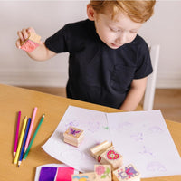 Melissa & Doug Wooden Stamp Set – Friendship Theme Art Kit