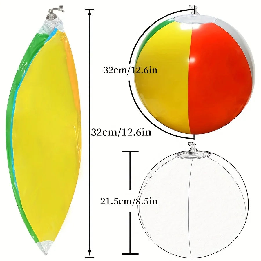 10-Pack Inflatable Beach Balls for Kids – Colorful Pool & Party Play Balls
