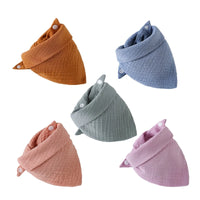 Baby Bandana Bibs – Soft Muslin Cotton - Set of 5