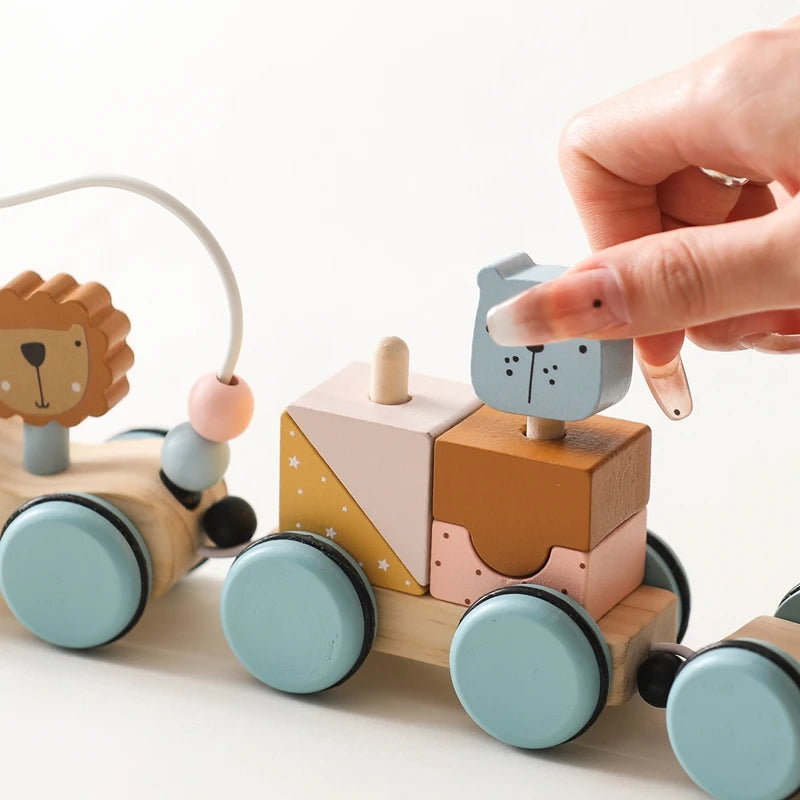 Wooden Montessori Toy Train