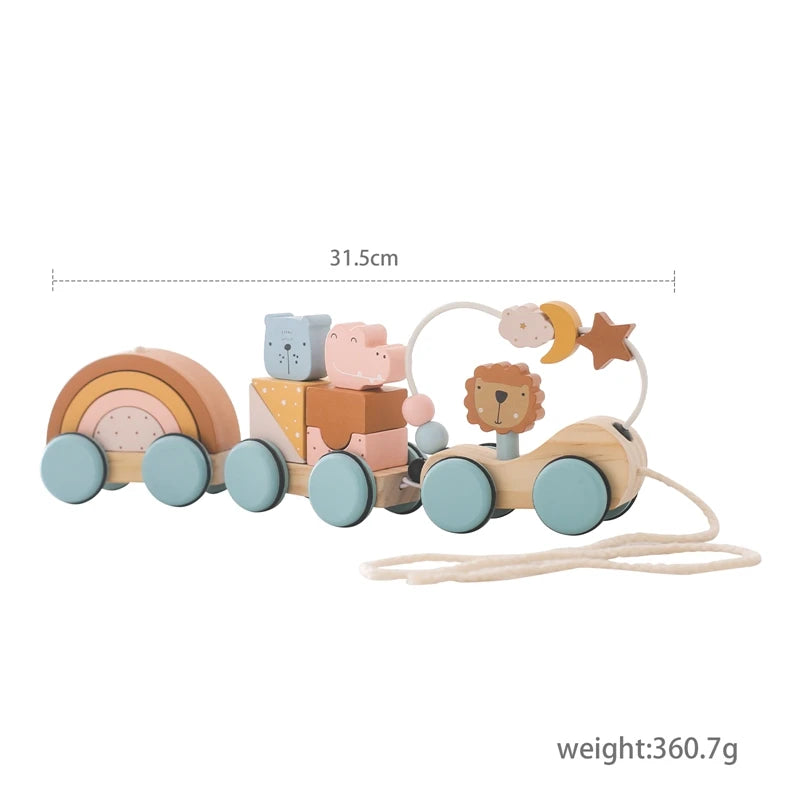 Wooden Montessori Toy Train