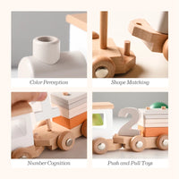 Montessori Wooden Train Toy Set