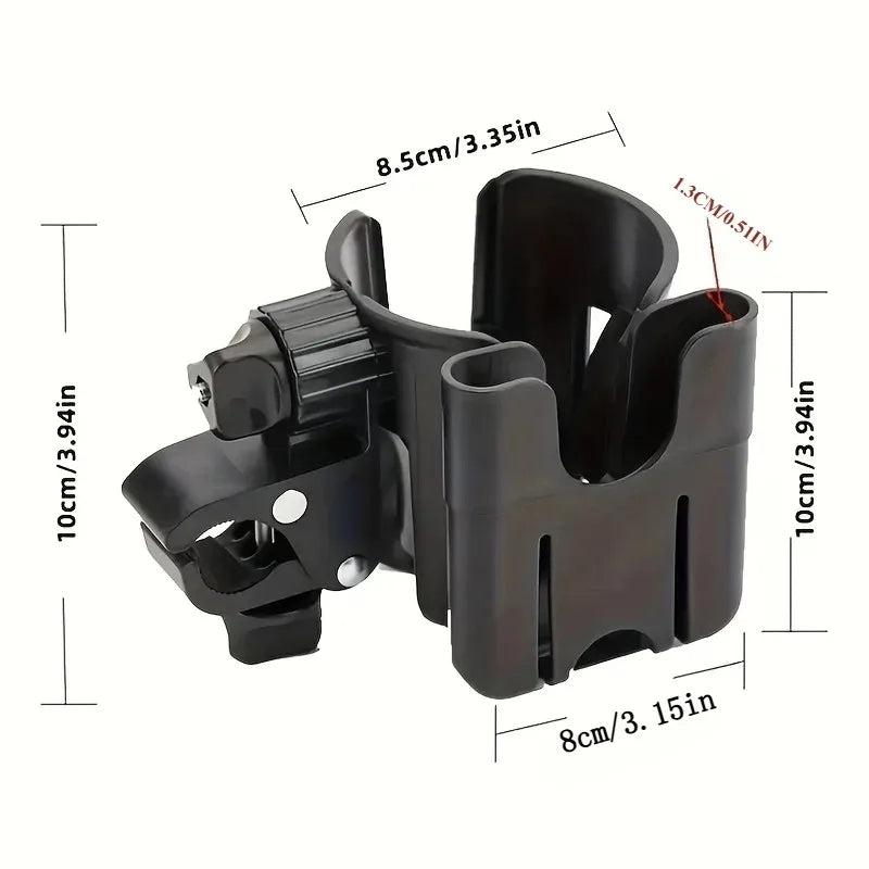 2-In-1 Universal Stroller Water Cup Holder with Phone Holder