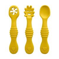 Baby Silicone Spoon and Fork Set (3 Pieces) – Feeding & Training Utensils