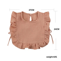 Soft Cotton Baby Bib with Ruffle Trim