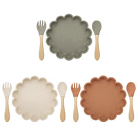 3-Piece Baby Tableware Set – Silicone Bowl, Spoon & Fork
