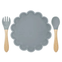 3-Piece Baby Tableware Set – Silicone Bowl, Spoon & Fork