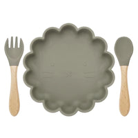 3-Piece Baby Tableware Set – Silicone Bowl, Spoon & Fork