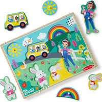Ms. Rachel - Wooden Song Peg Puzzle