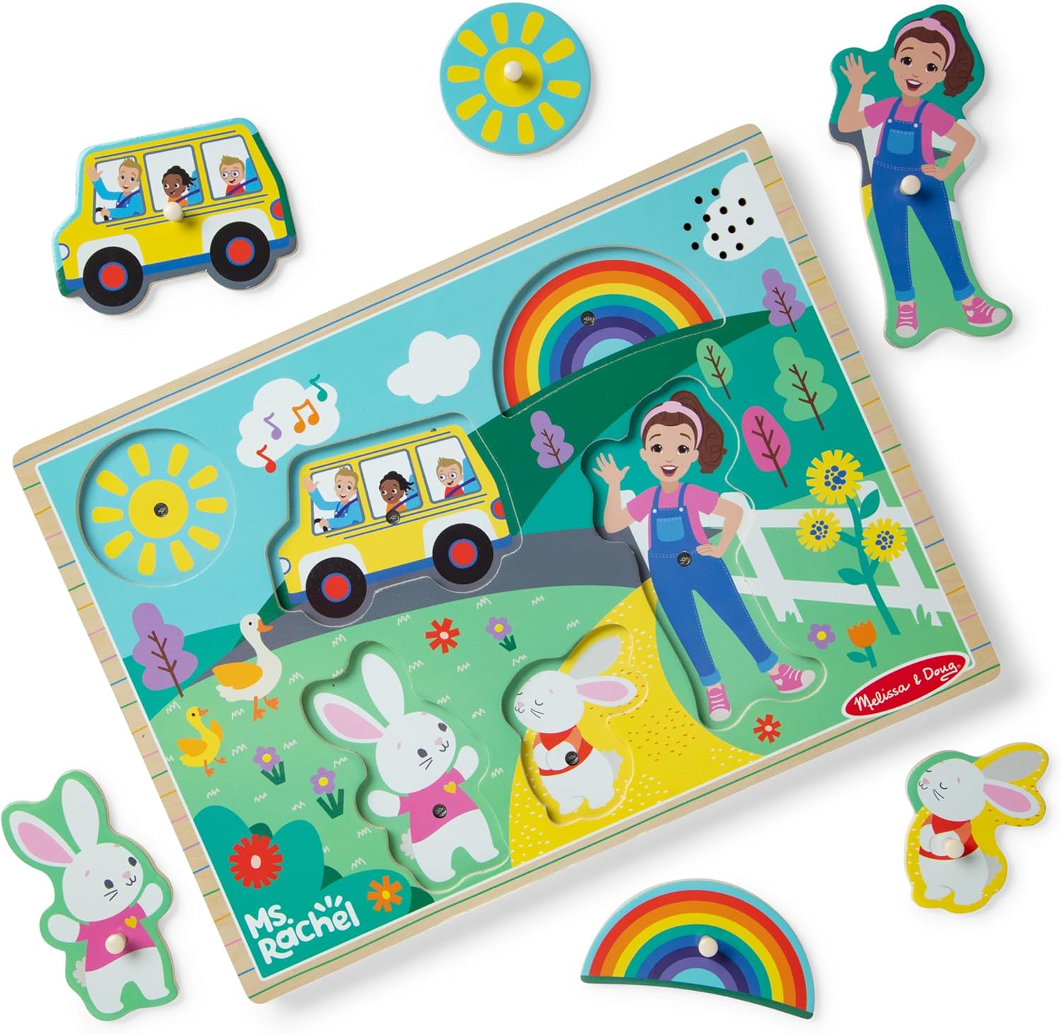 Ms. Rachel - Wooden Song Peg Puzzle