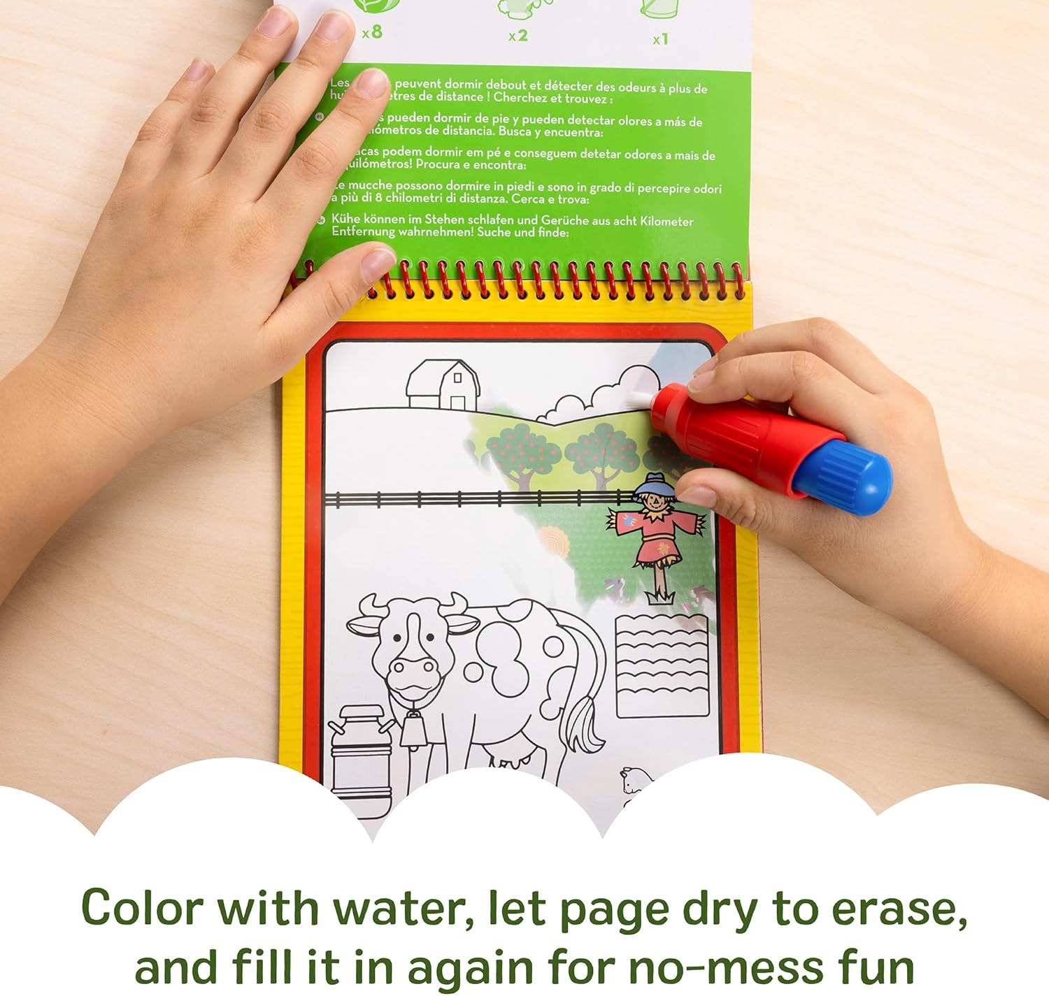 Melissa & Doug - Water Wow! Mess Free Coloring Book-Reveal Activity Pad - On The Farm