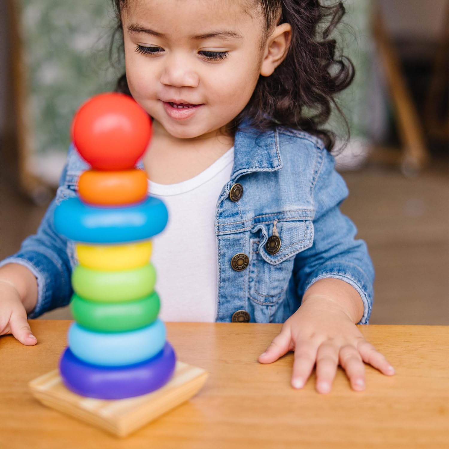 Melissa & Doug - Wooden Stacking Rings