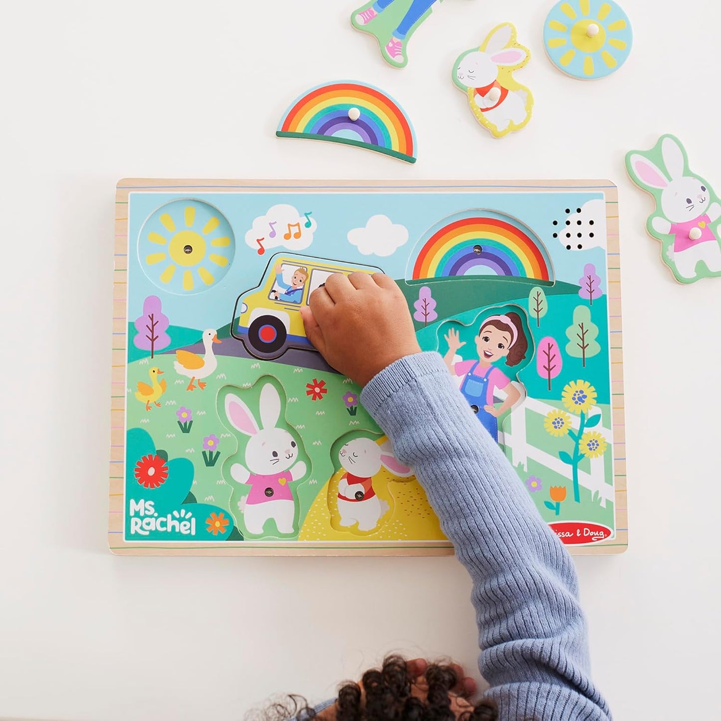 Ms. Rachel - Wooden Song Peg Puzzle