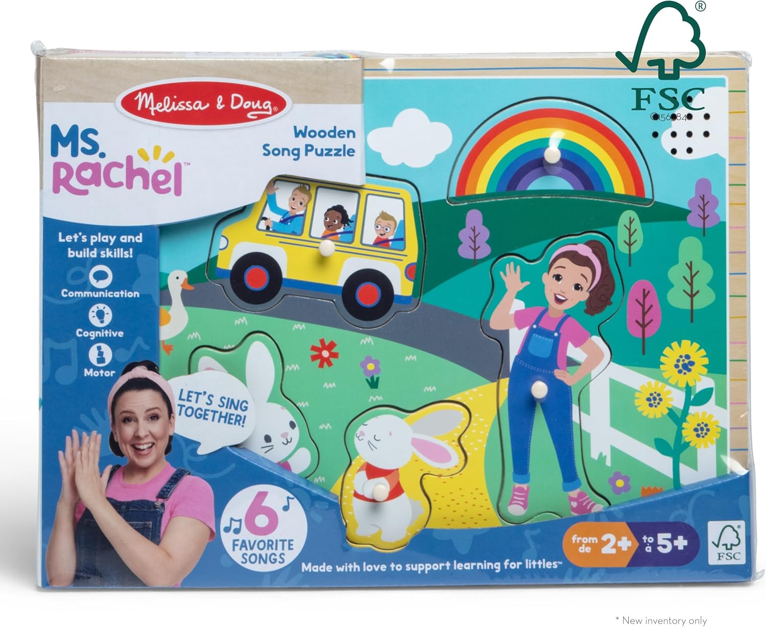 Ms. Rachel - Wooden Song Peg Puzzle