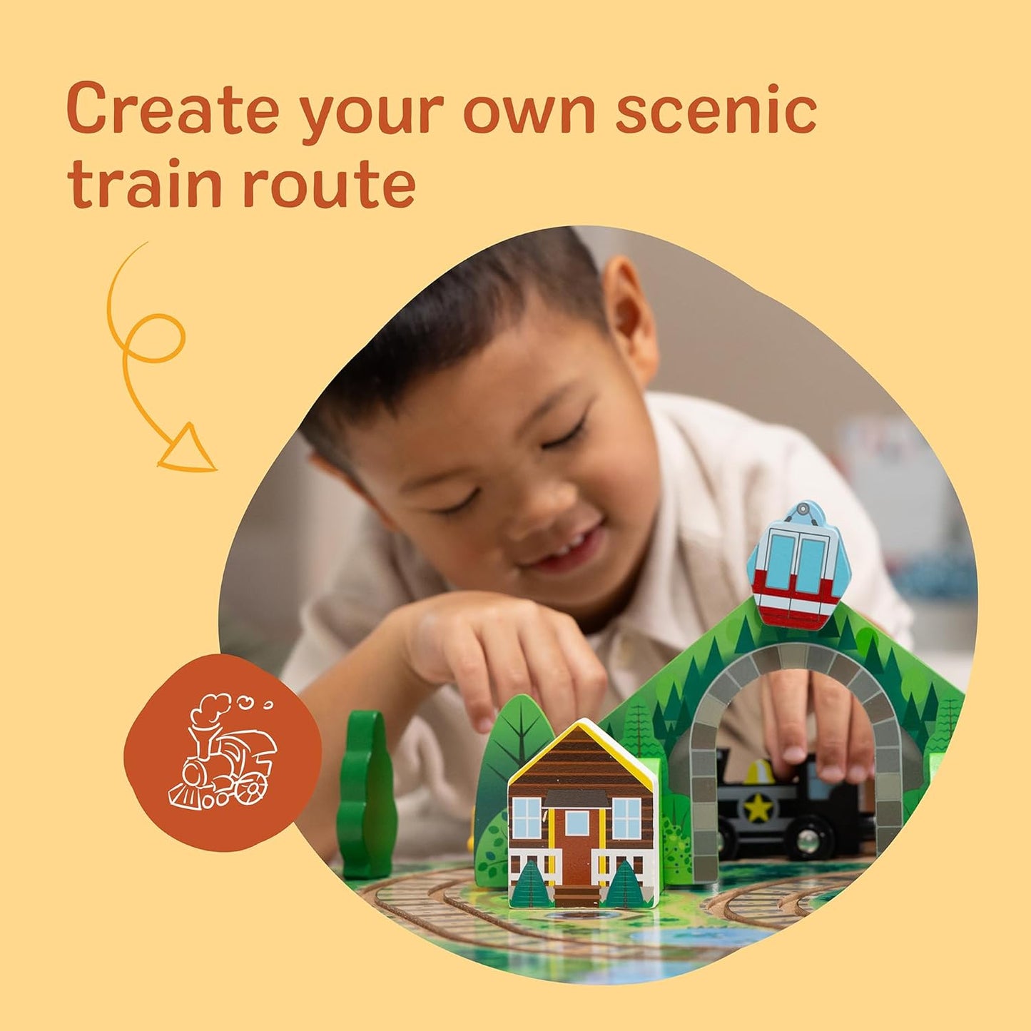 Melissa & Doug - Take-Along Railroad Toy