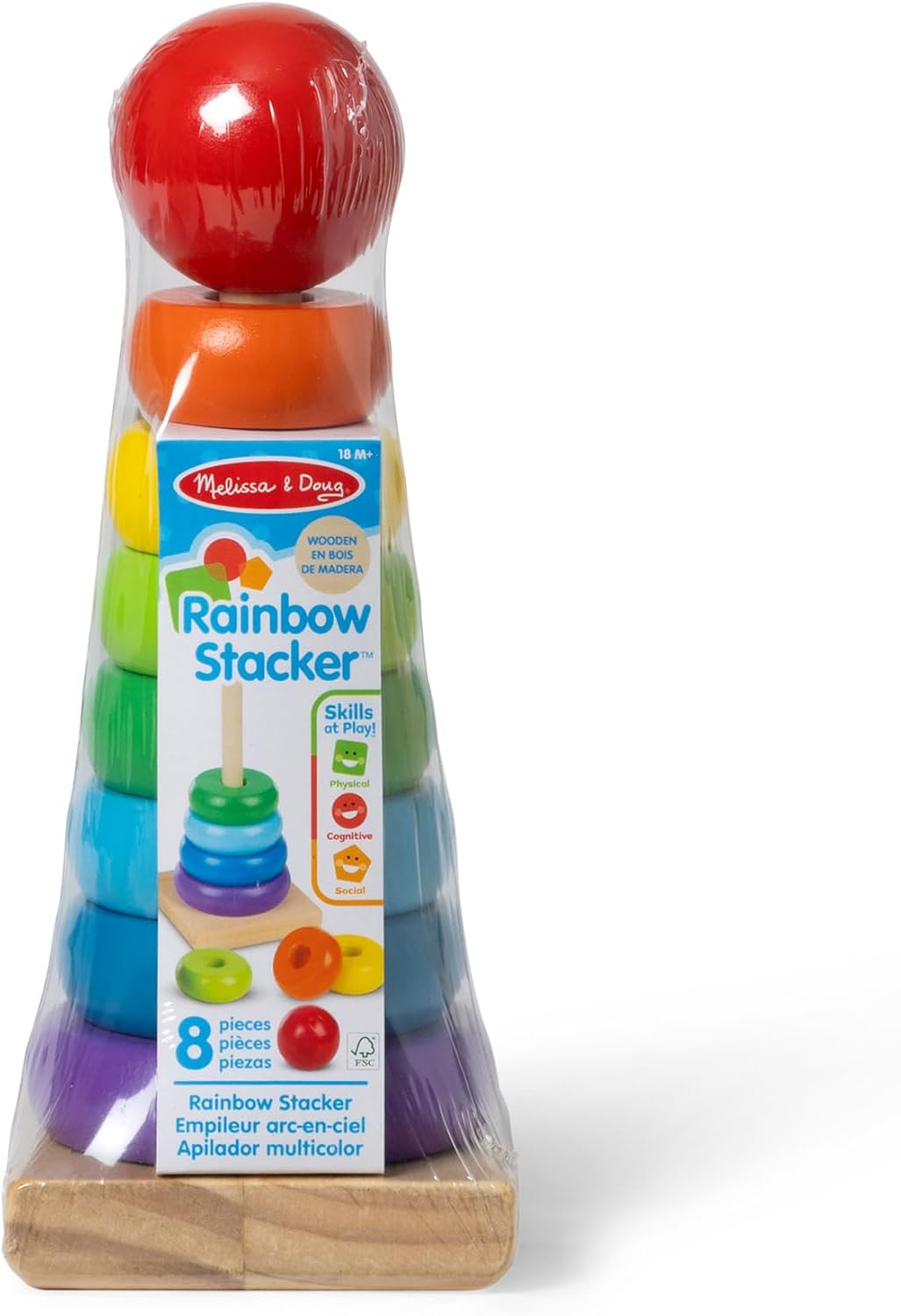 Melissa & Doug - Wooden Stacking Rings