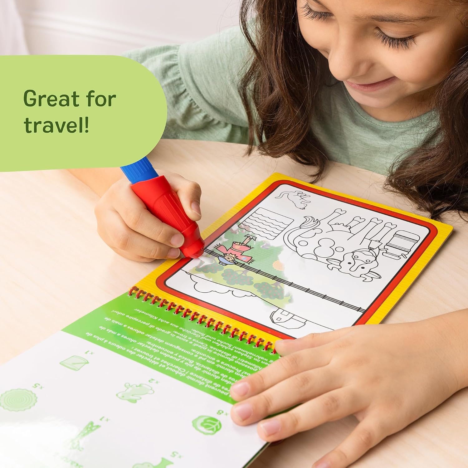 Melissa & Doug - Water Wow! Mess Free Coloring Book-Reveal Activity Pad - On The Farm