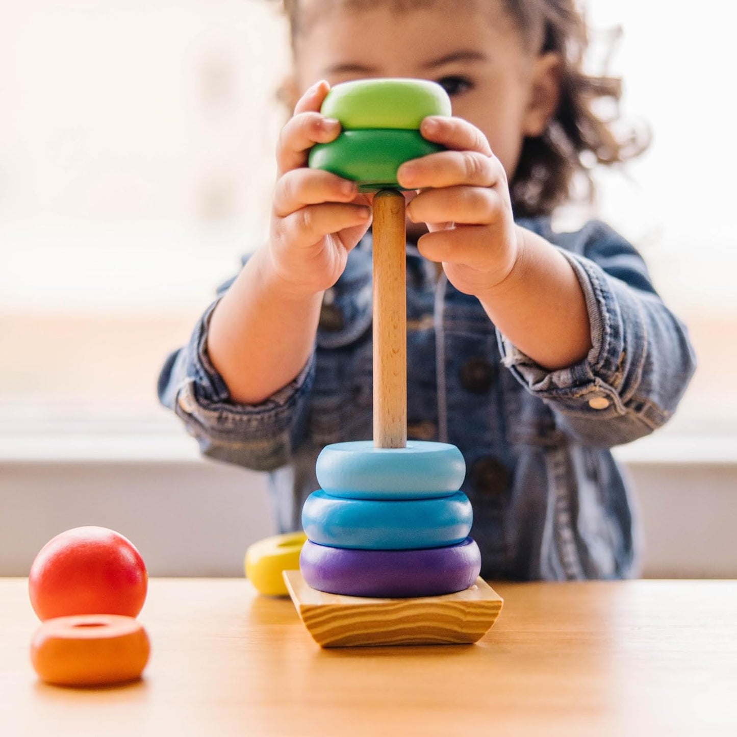 Melissa & Doug - Wooden Stacking Rings
