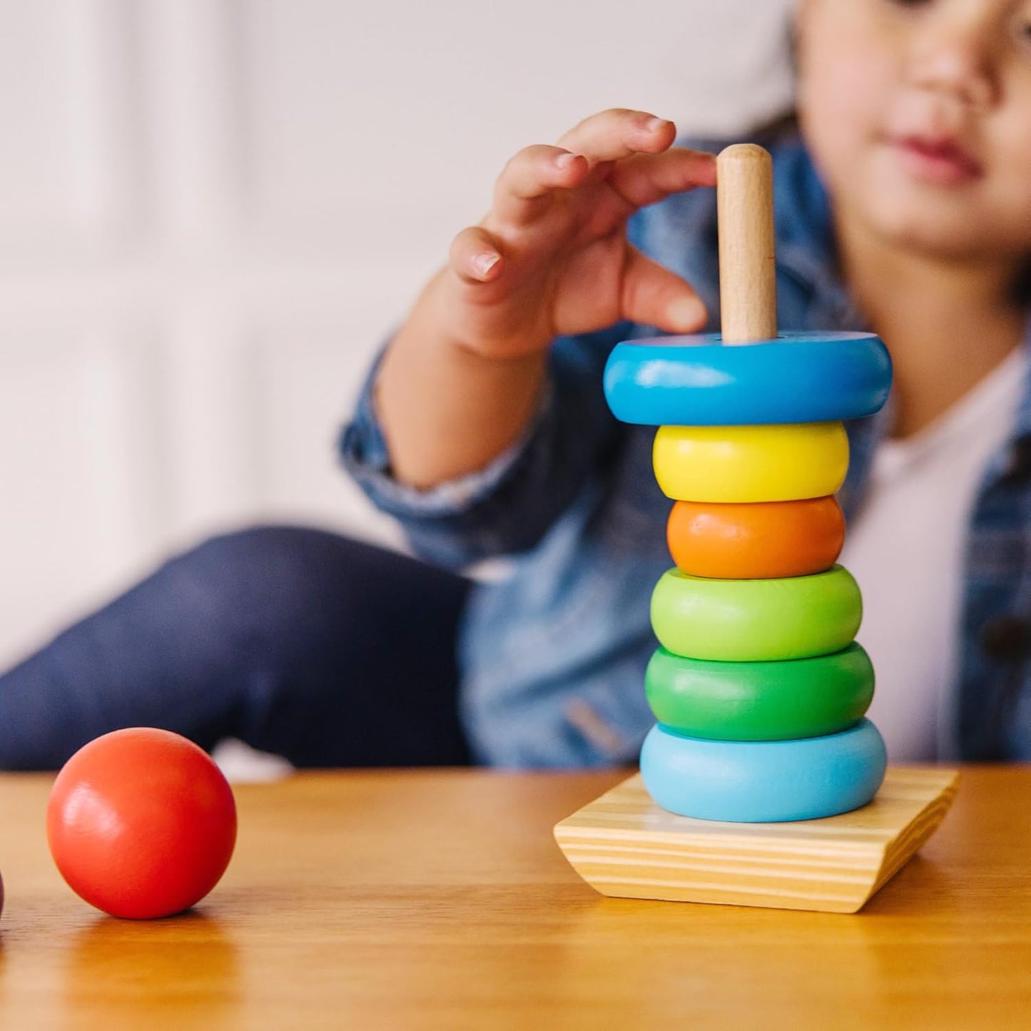 Melissa & Doug - Wooden Stacking Rings
