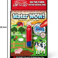 Melissa & Doug - Water Wow! Mess Free Coloring Book-Reveal Activity Pad - On The Farm