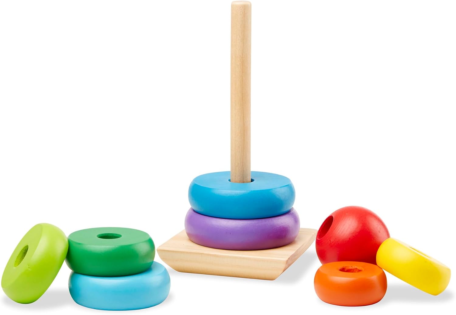 Melissa & Doug - Wooden Stacking Rings