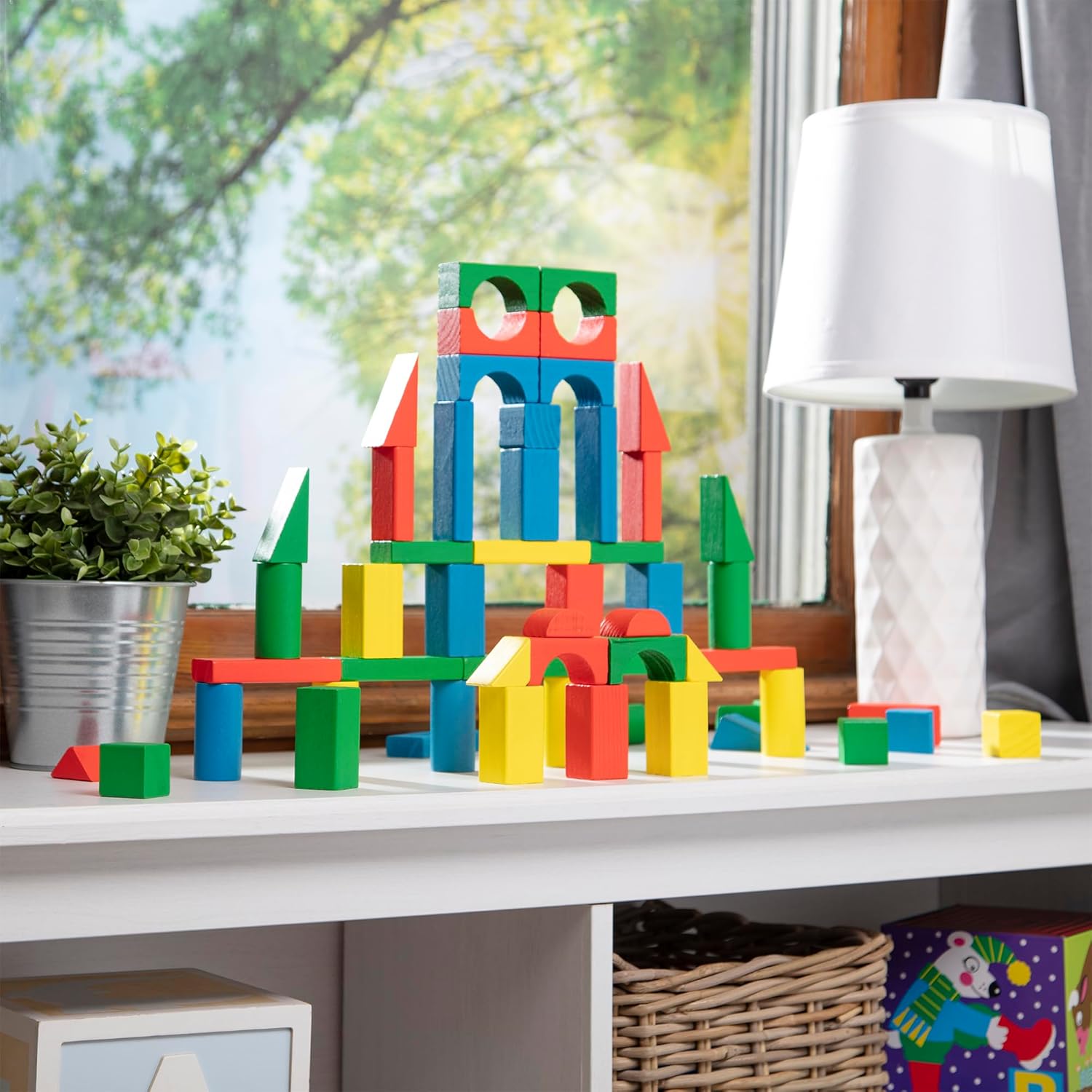 Melissa & Doug - Wooden Building Blocks 100-Piece Set